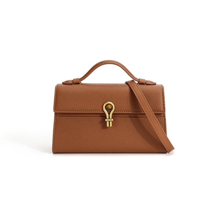 Simple and elegant leather women's shoulder bag