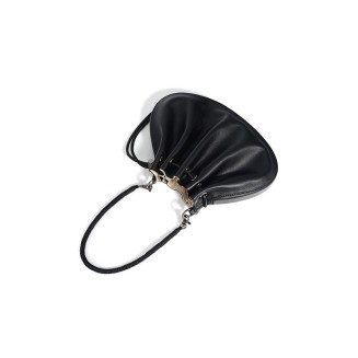 Fashion shell drawstring leather women's shoulder bag