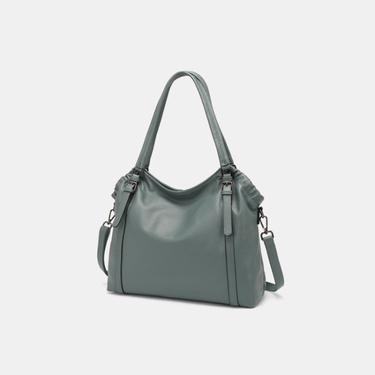 Simple large-capacity leather women's shoulder bag