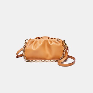 Fashion pleated chain women's shoulder bag