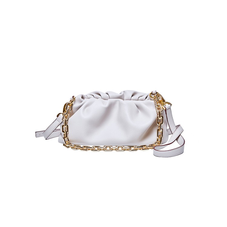 Fashion pleated chain women's shoulder bag