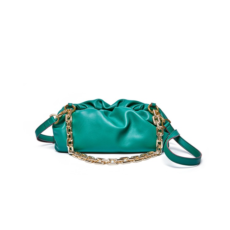 Fashion pleated chain women's shoulder bag