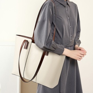 Classic elegant large capacity women's shoulder bag
