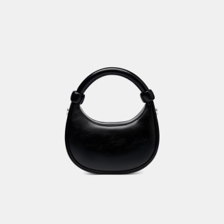 Exquisite half moon leather women's shoulder bag