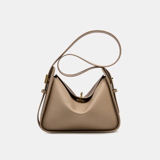 Elegant cushion leather women's shoulder bag