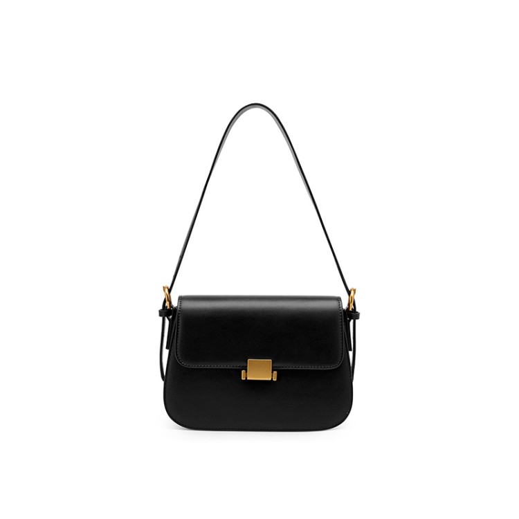 Luxurious smooth leather women's shoulder bag