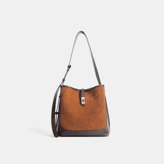 Patchwork large capacity leather women's shoulder bag