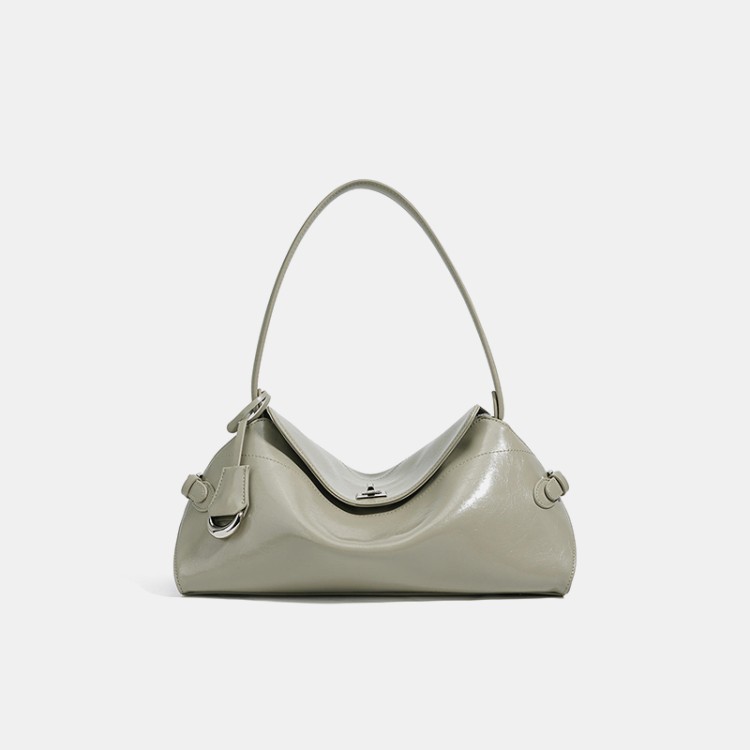 New pillow-shaped smooth leather women's shoulder bag