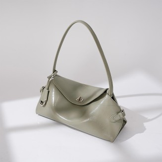 New pillow-shaped smooth leather women's shoulder bag
