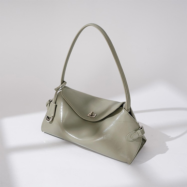 New pillow-shaped smooth leather women's shoulder bag