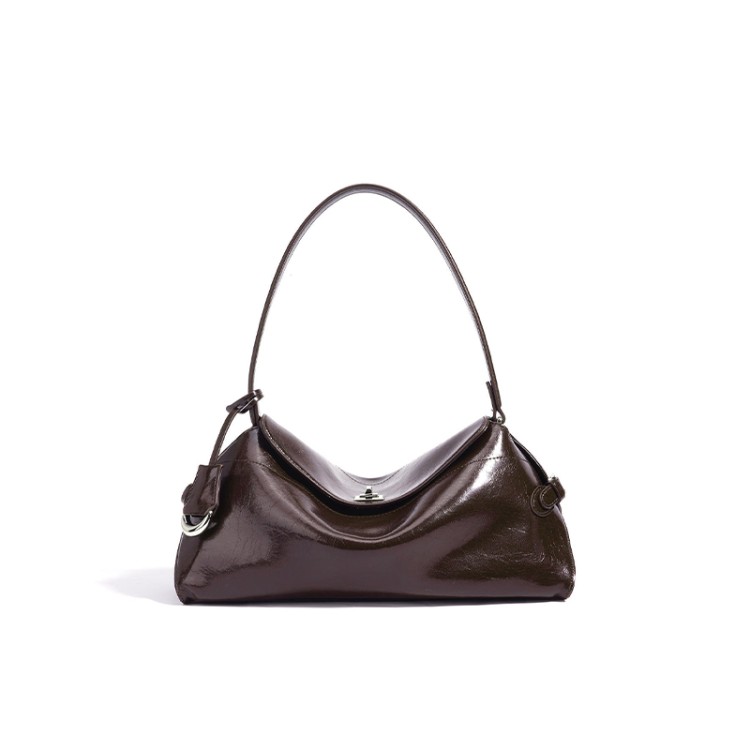 New pillow-shaped smooth leather women's shoulder bag