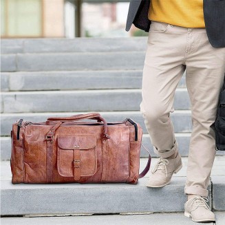 Vintage leather large capacity travel bag