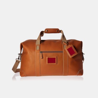 Vintage brown large capacity leather travel bag