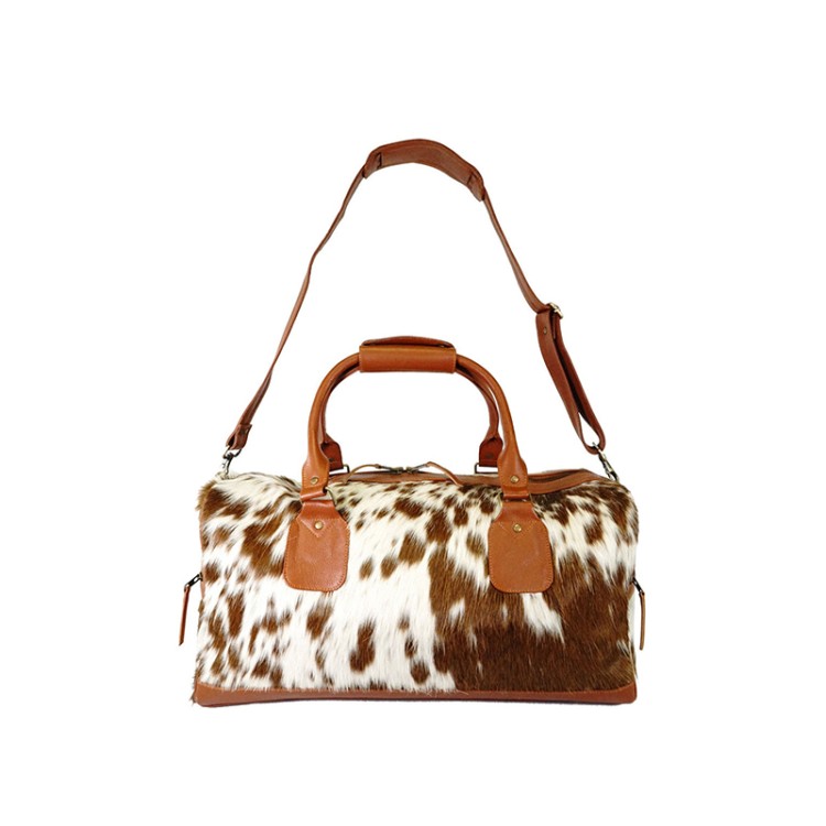 Luxurious genuine cowhide large capacity travel bag