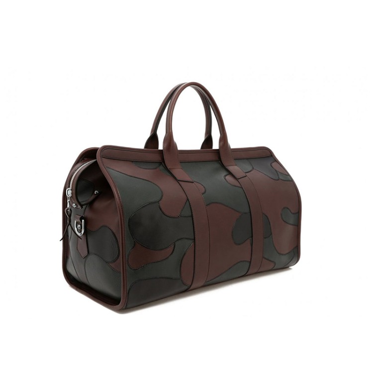 Camouflage leather waterproof large capacity travel bag