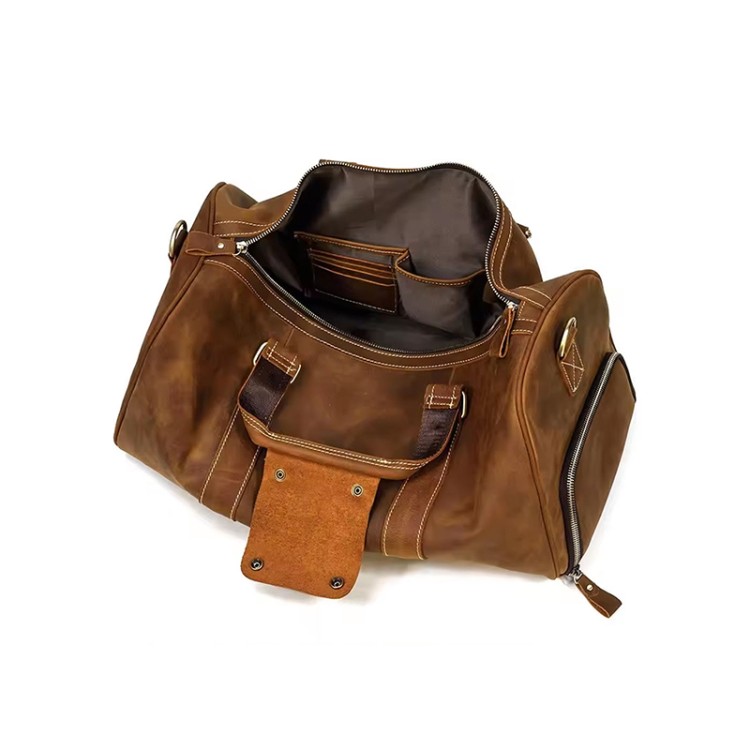 Luxury waterproof and wear-resistant leather travel bag