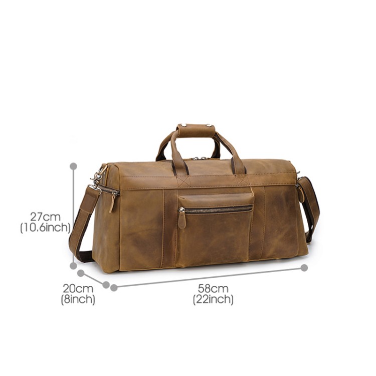 Luxurious brown large capacity travel bag