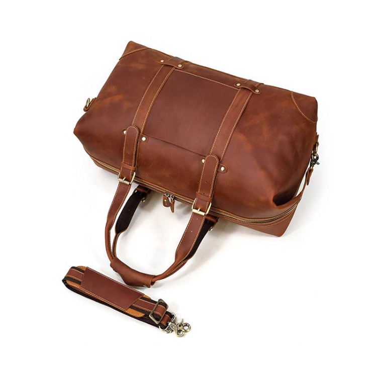Elegant waterproof leather large-capacity travel bag