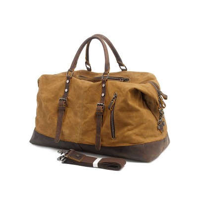 Portable large capacity waterproof canvas travel bag