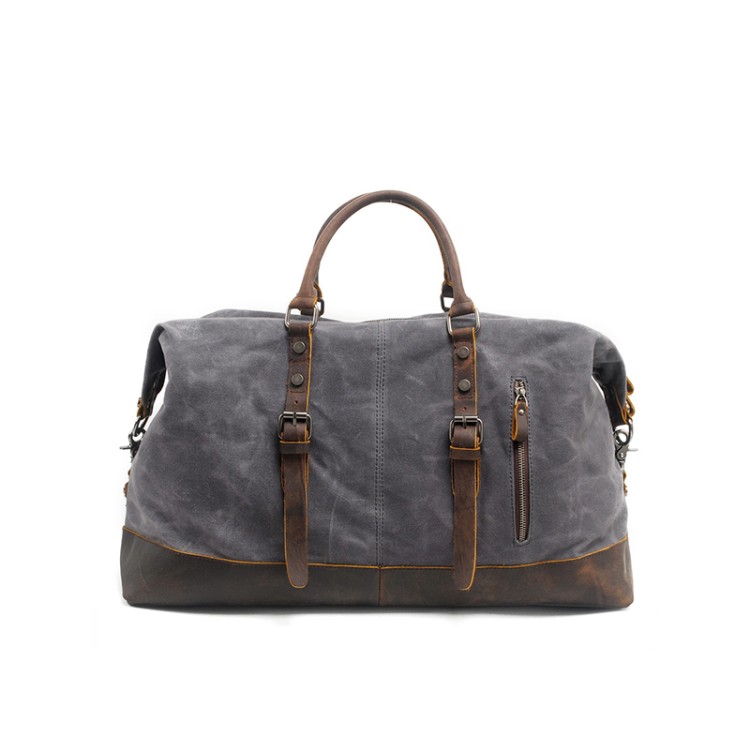 Portable large capacity waterproof canvas travel bag