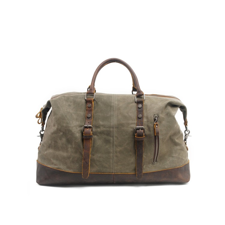 Portable large capacity waterproof canvas travel bag